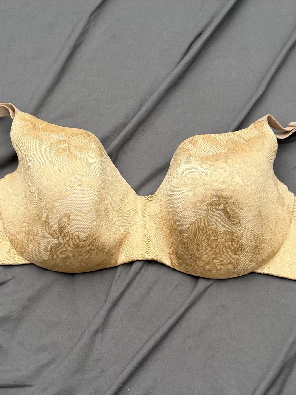 Cacique Floral Lace T-Shirt Bra - Beige